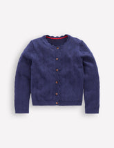 Everyday Scalloped Cardigan - College Navy