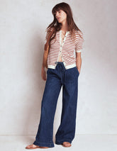 Drawcord Denim Pants - MID WASH