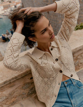 Astrid Knitted Shirt - Warm Ivory