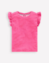 Relaxed Towelling Top - Sorbet Pink