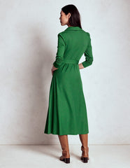 Imogen Collared Jersey Dress - Eden