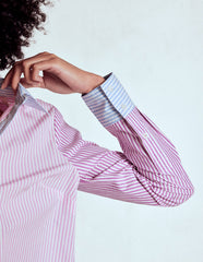 Sienna Cotton Shirt - Hotched, Multi Stripe