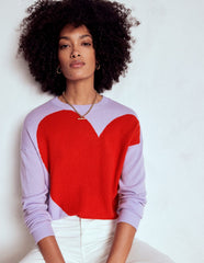 Lydia Cashmere Jumper - Purple Heart