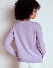 Lydia Cashmere Jumper - Purple Heart