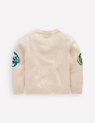 Fun Logo Sweater - Warm Ivory Dogs