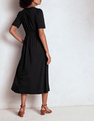 Natalia Jersey Tea Dress - Black