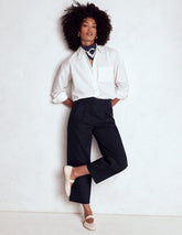 Bloomsbury Cotton Pants - NAVY