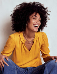 Ria Short Sleeve Top - Golden Rye