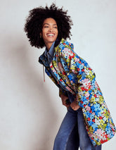 Wells Waterproof Hooded Coat - Multi, Flowerbed Cluster