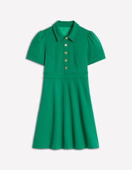 Nicolette Ponte Shirt Dress - Bear Grass