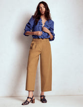 Bloomsbury Cotton Pants - Camel