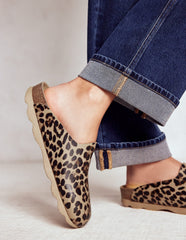 Lyla Colour Block Clogs - Leopard