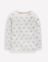 Long Sleeve Pointelle Top - Multi Bows