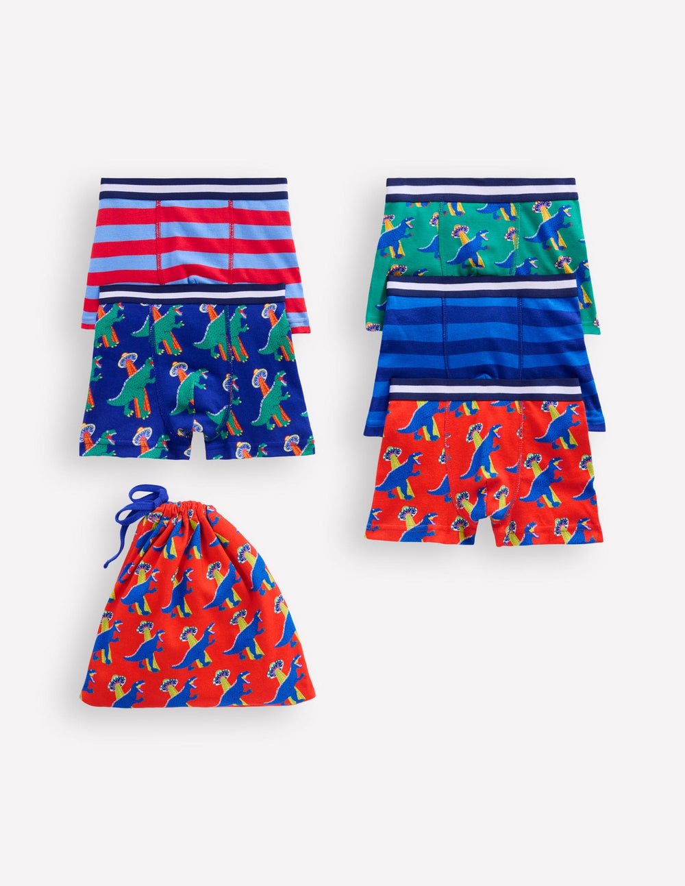 5 - Pack Boxers - Multi Dino/Stripe