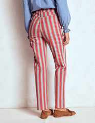 High Rise Stripe Jeans - Red, Blue and Pink Stripe