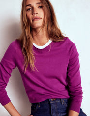Emilia Cotton Crew Sweater - Regal Purple