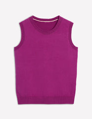 Emilia Cotton Crew Neck Vest - Regal Purple