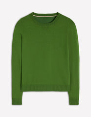 Emilia Cotton Crew Sweater - Promenade Green