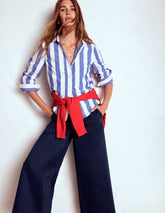 Pull - on Cropped Pants - Navy