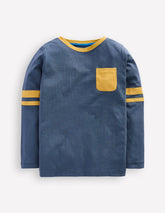 Colour Block T-shirt - Robot Blue/ Canary Yellow