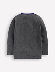 Star Appliqué T-shirt - GREY MARL STAR