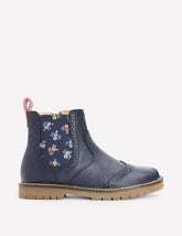 Leather Chelsea Boots - College Navy Floral