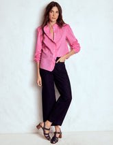 Helena Cotton Dobby Top - Rose Bloom