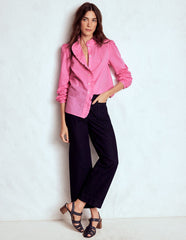Helena Cotton Dobby Top - Rose Bloom