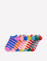 7 - Pack Trainer Socks - Multi Stripe