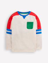 Colour Block T-shirt - Soft Ivory Multi