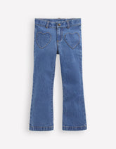 Denim Kick Flare Pants - Denim Hearts