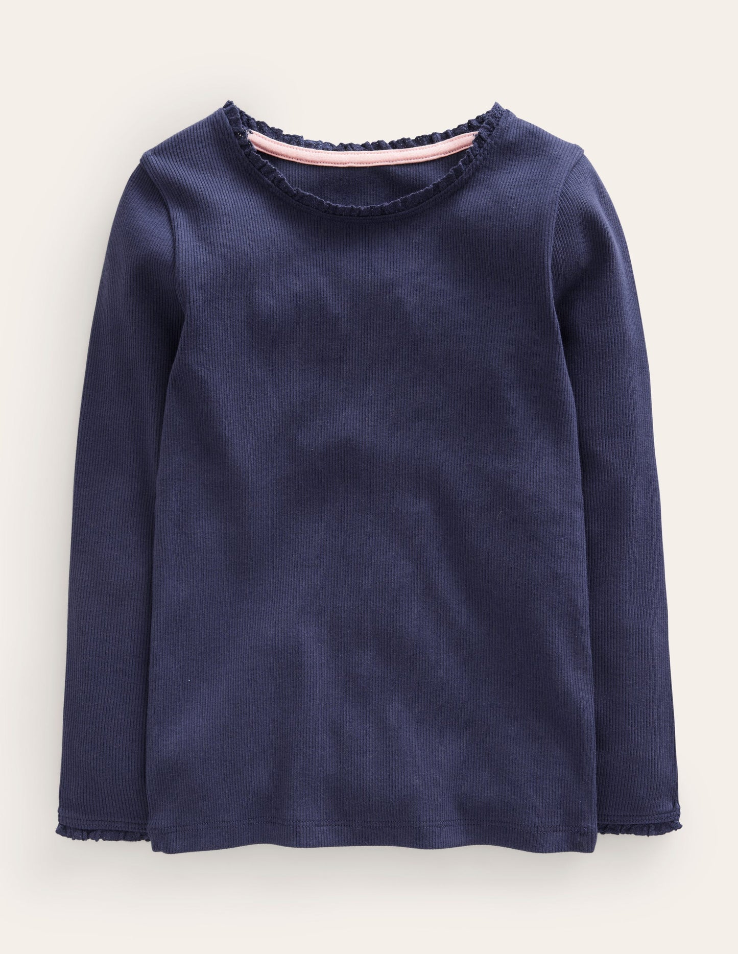 Ribbed Long Sleeve T-shirt - Starboard Blue