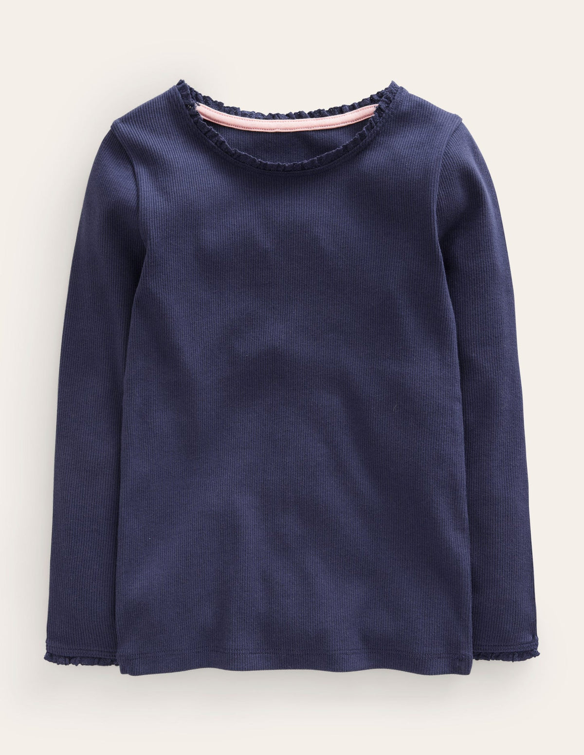 Ribbed Long Sleeve T-shirt - Starboard Blue