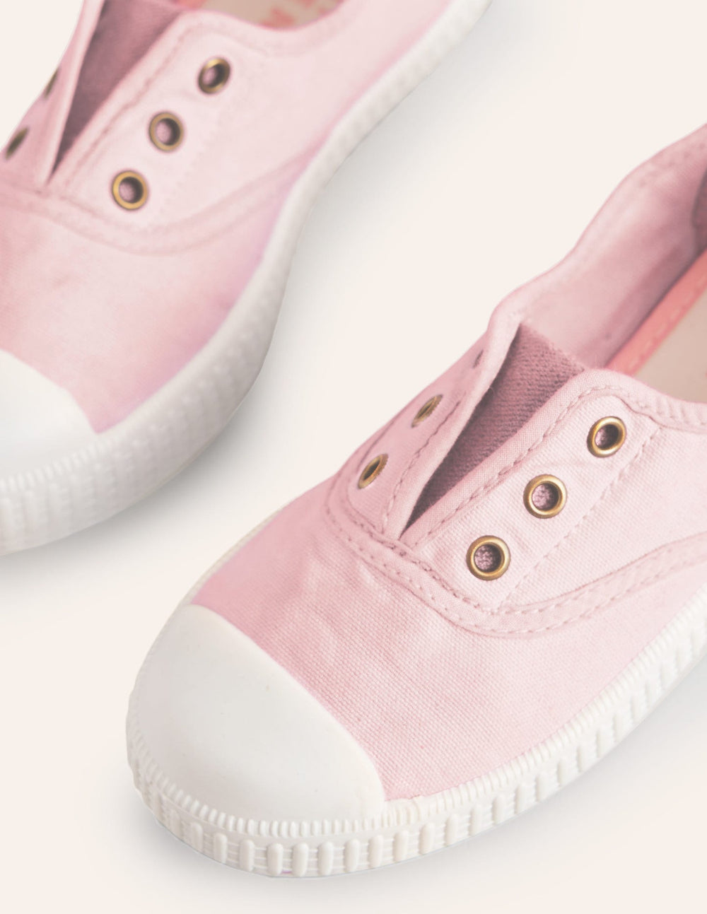 Laceless Canvas Pull - ons - Cameo Pink
