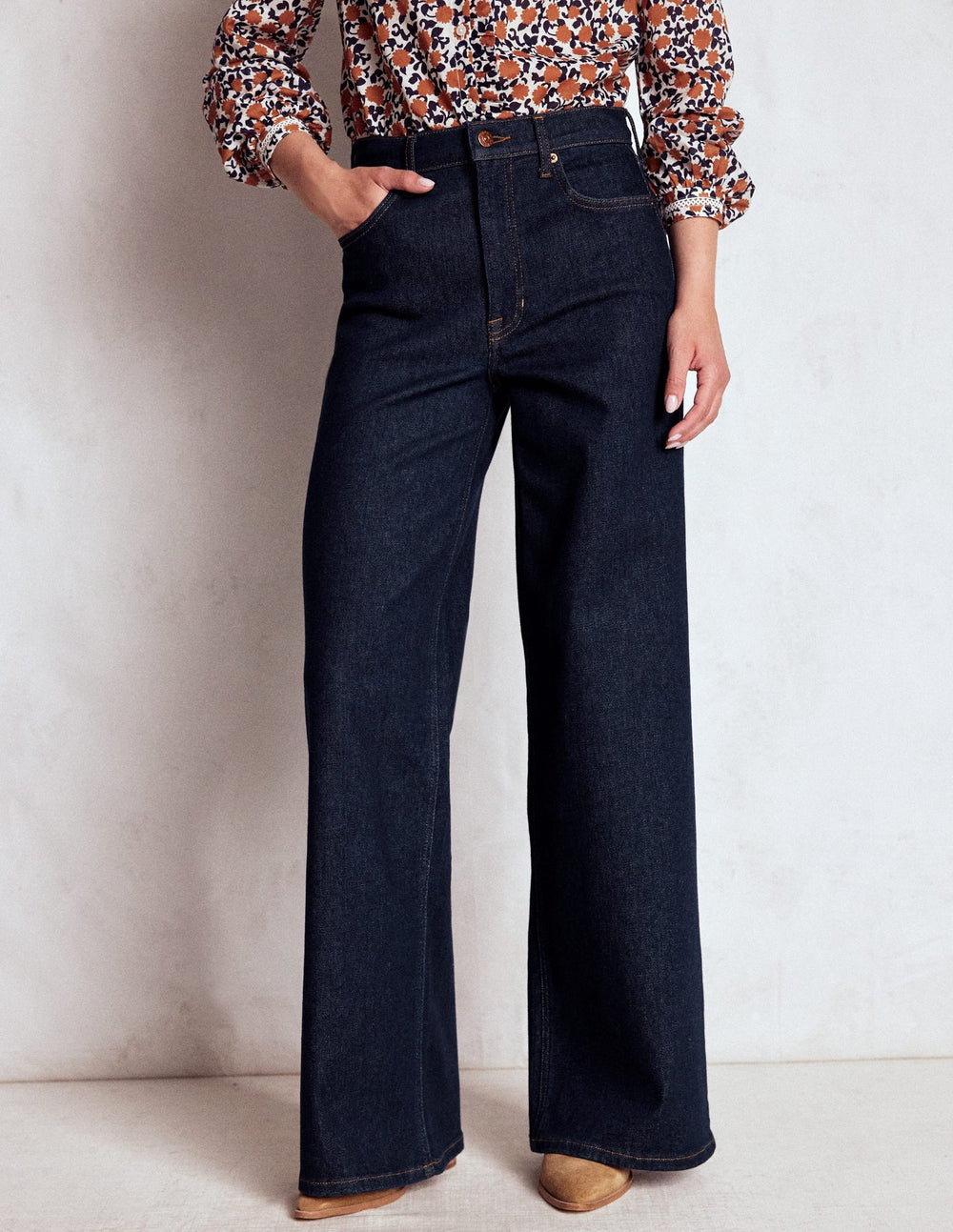 High Rise Wide Leg Jeans - Indigo Rinse