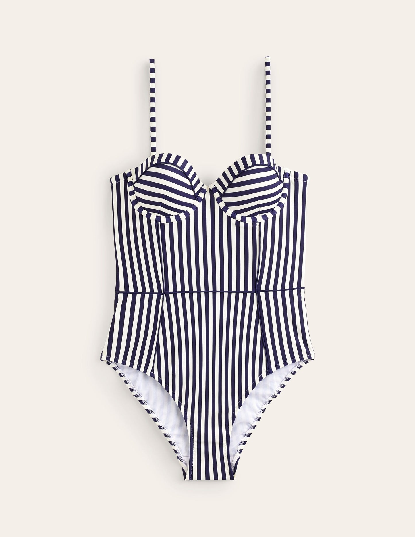 Rhodes Cup - Size Swimsuit - Navy, Ivory Stripe