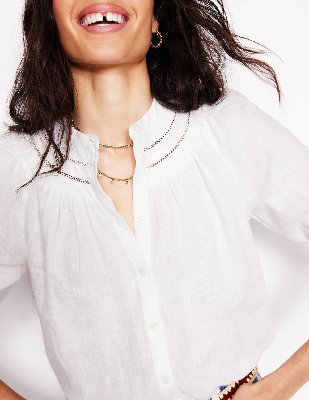 Hammered Disk Layered Necklace - Gold