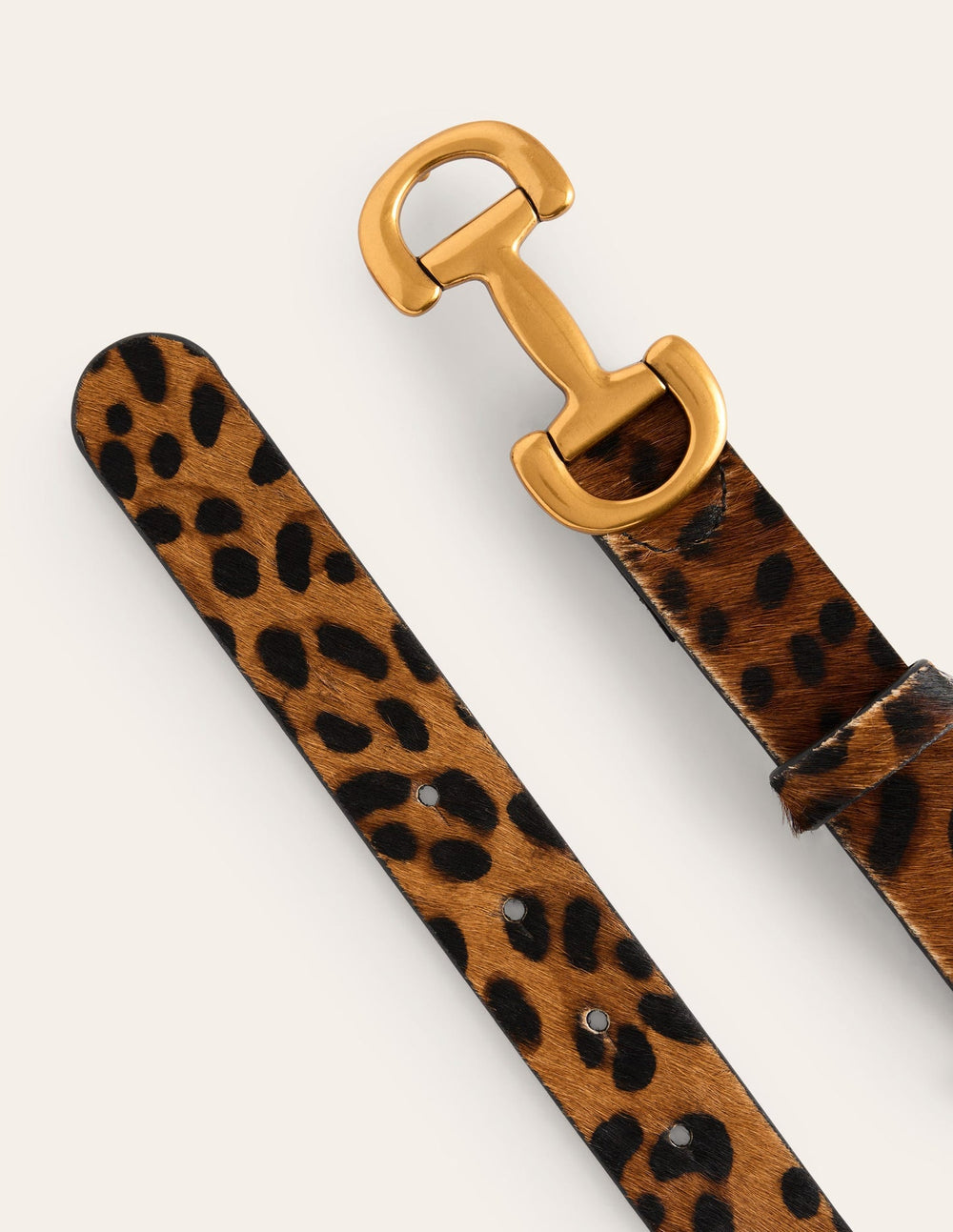 Iris Snaffle - Trim Leather Belt - Leopard