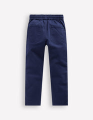 Slim Pull On Trousers - College Navy Twill