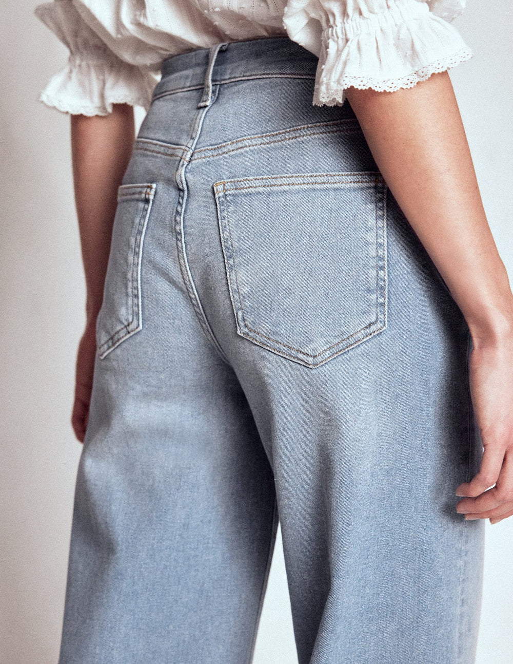 High Rise Wide Leg Jeans - Light Vintage