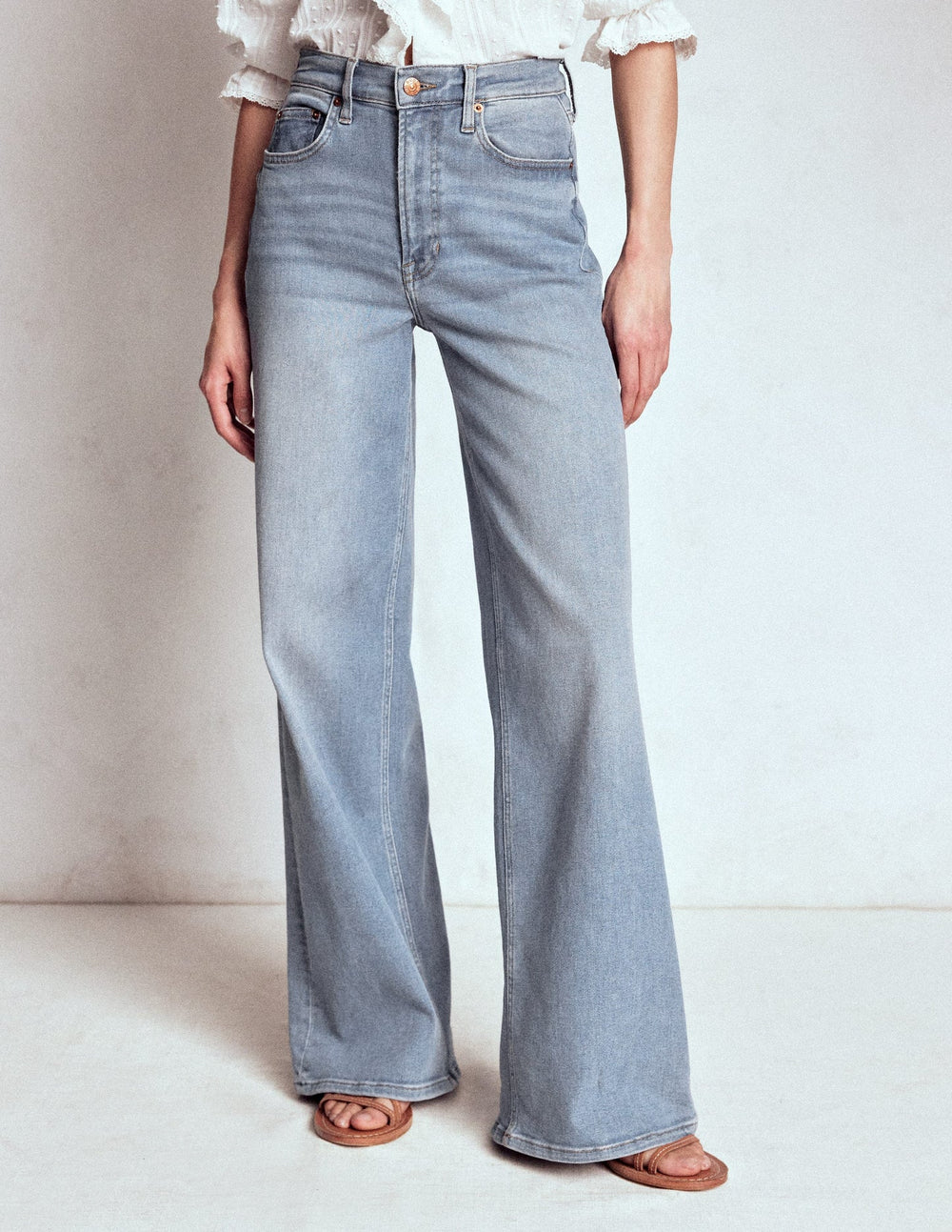High Rise Wide Leg Jeans - Light Vintage