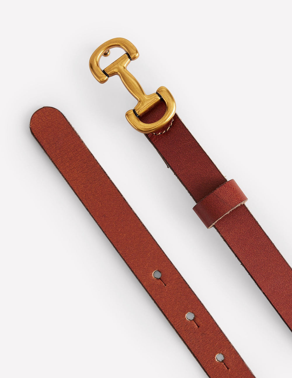 Iris Skinny Snaffle Trim Belt - Tan
