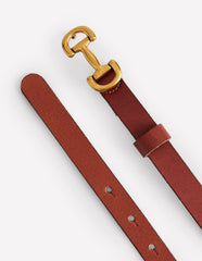 Iris Skinny Snaffle Trim Belt - Tan