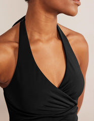 Levanzo Halter Tankini Top - Black