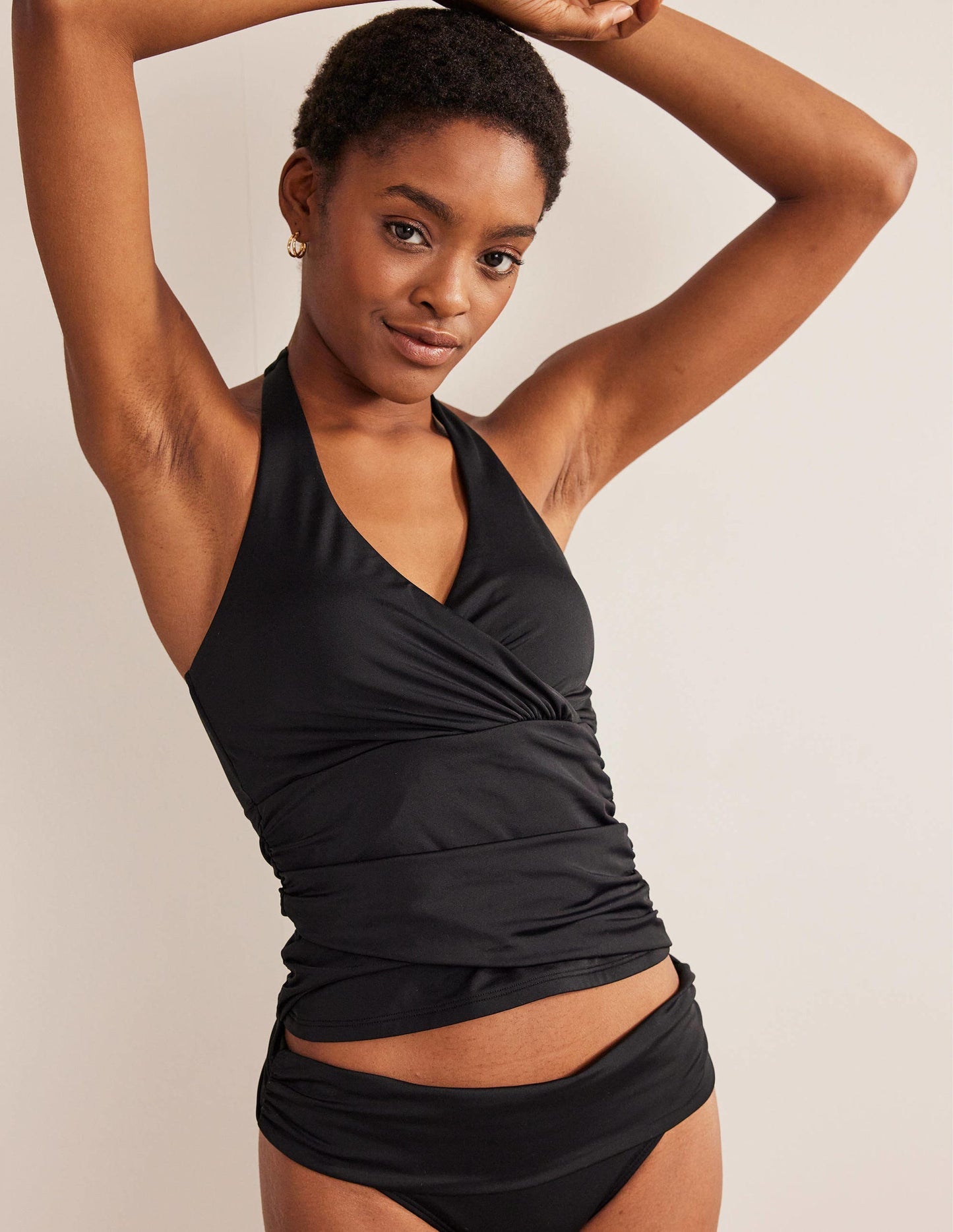 Levanzo Halter Tankini Top - Black