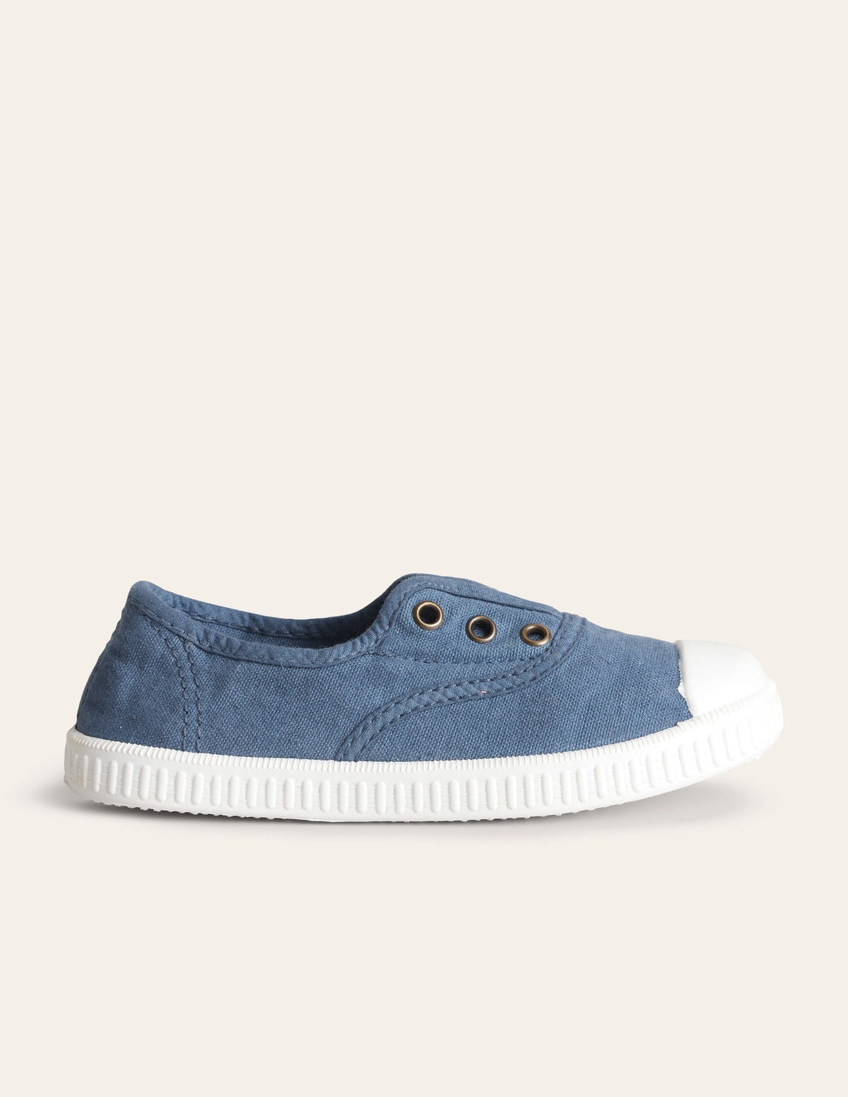Laceless Canvas Pull - ons - College Navy