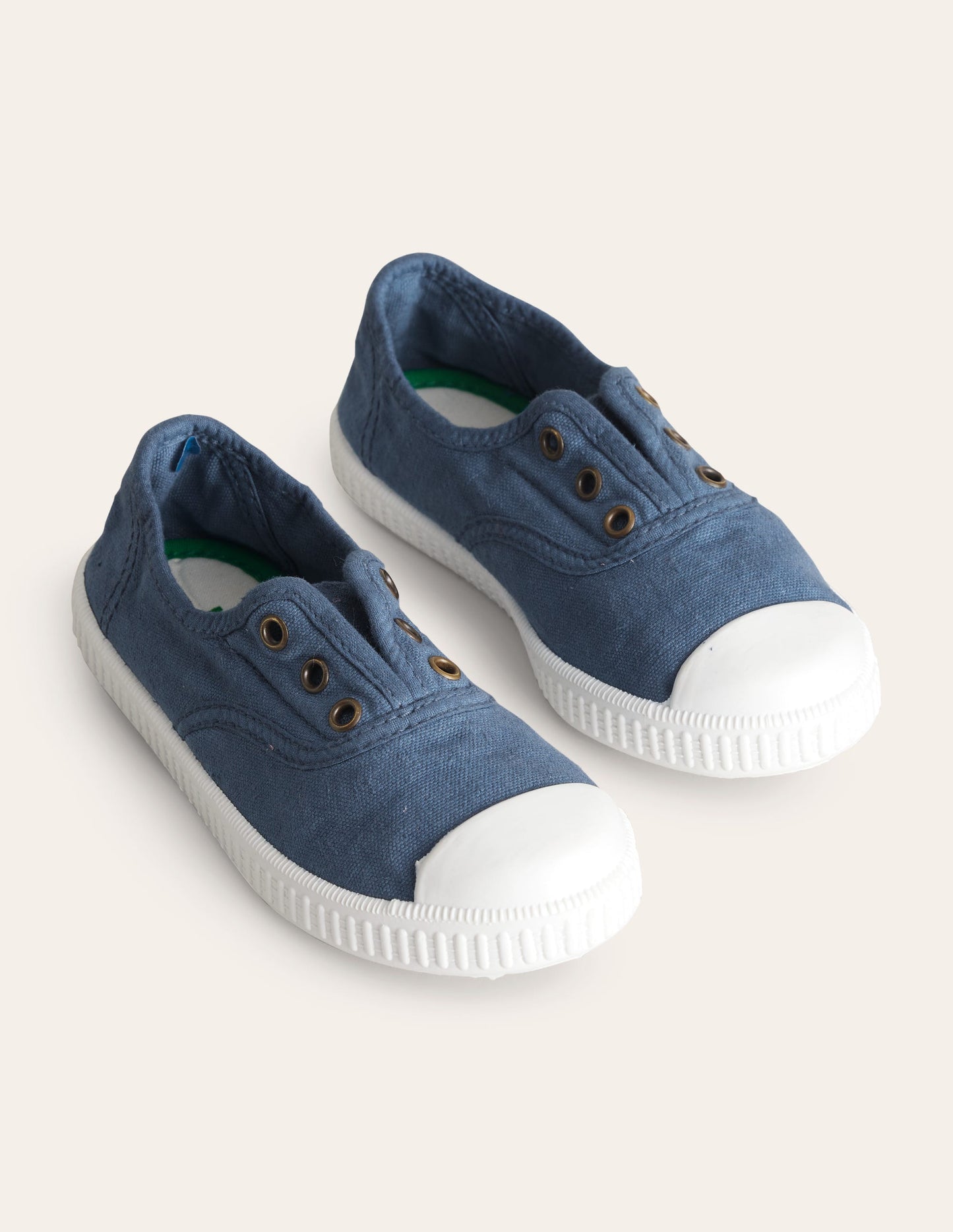 Laceless Canvas Pull - ons - College Navy