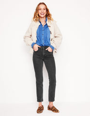 Girlfriend Jeans - Washed Black