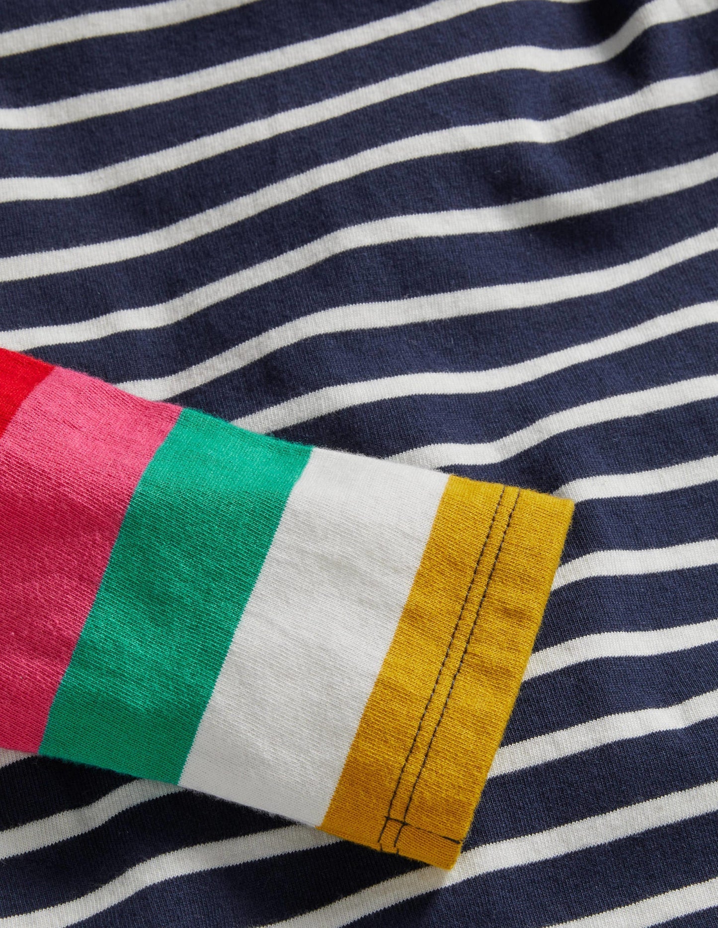 Fun Breton - Ivory/Starboard Navy Rainbow