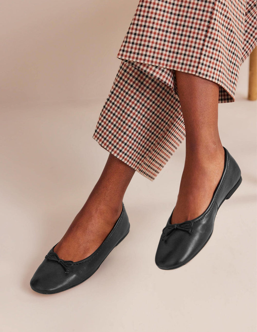 Kitty Flexi Sole Ballet Flats - Black Leather
